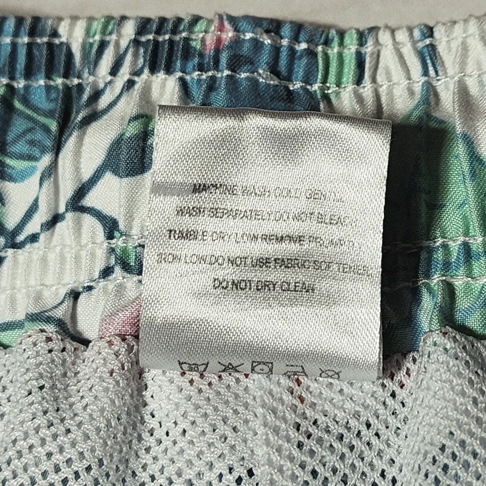 Unitop Swim Trunks sz 34 Mens Hawaiian Aloha Blue White Tropical Aloha Surf 34x6